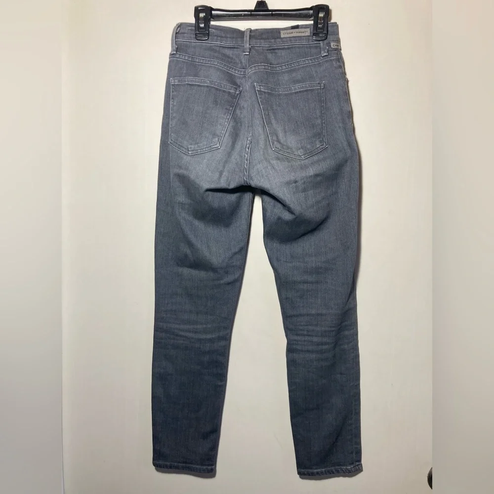 Citizens Of Humanity Rocket Crop High Rise Skinny Gray Stretch Jeans Size 24/25